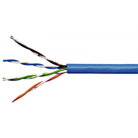 Cablu UTP Cat 5e  4x2xAWG24/1, PVC, albastru Schrack